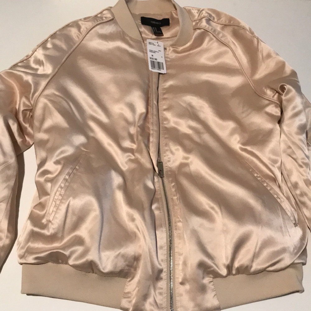 Forever 21 Champagne Bomber jacket Size M
